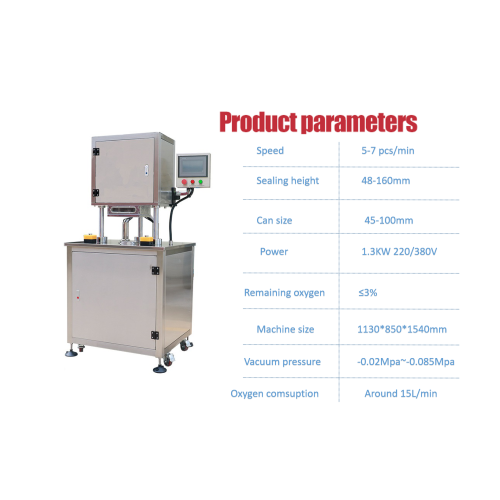 vacuum nitrogen filling sealing in one can seamer